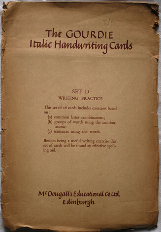 The Gourdie Italic Handwriting Cards, Set D