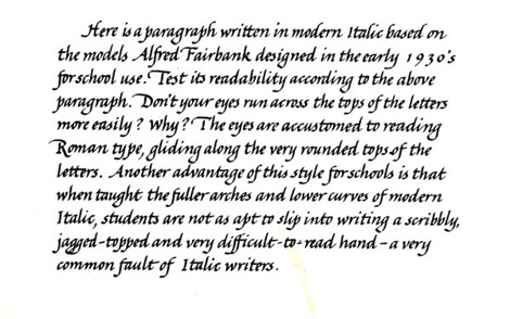 Example of Italic Handwriting