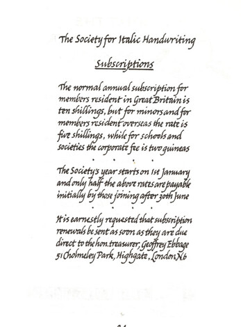 Example of Italic Handwriting