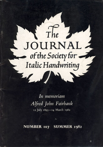 In memoriam Alfred John Fairbank 12th July 1895 - 14 March 1982