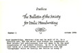 Italica: The Bulletin of the Society for Italic Handwriting
