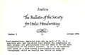 Italica: The Bulletin of the Society for Italic Handwriting
